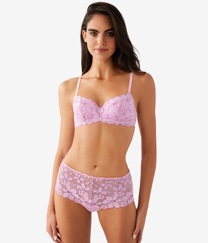 Feeling Famous Balconette Contour Bra: Pink Lavender/Very Berry