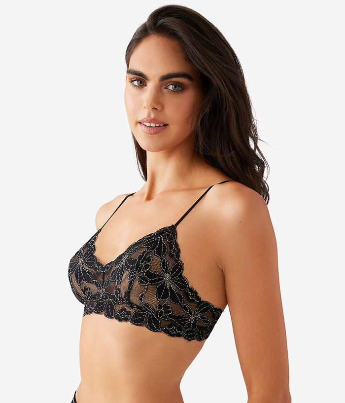 Feeling Famous Bralette: Night/Angel Wing
