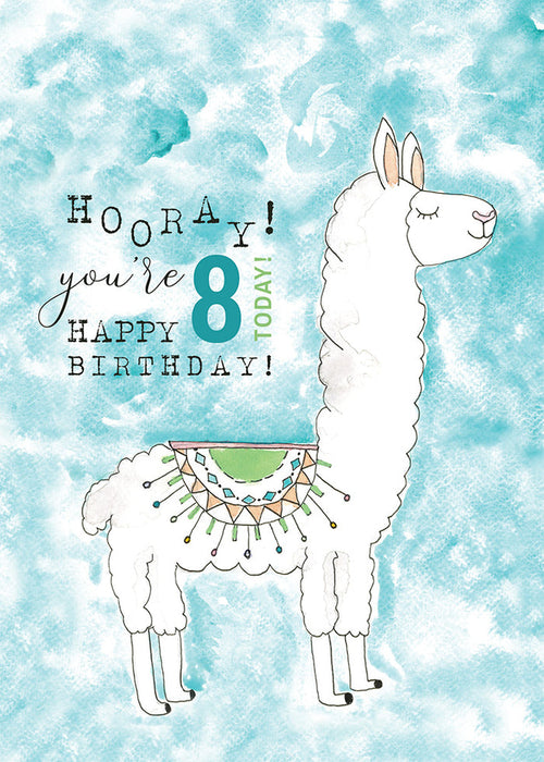 Greeting Cards - Lalou/HOORAY you're 8 today ! HAPPY BIRTHDAY!