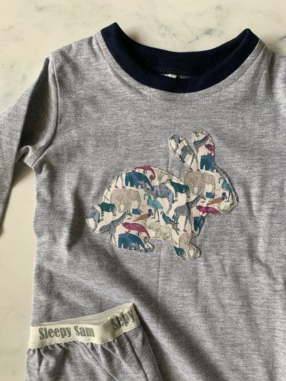 Grey Bunny Pajamas - Love Sam