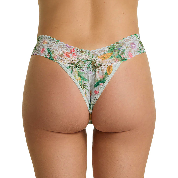 Hanky Panky Printed Signature Lace Original Rise Thong PR4811 Floriculture Green Back