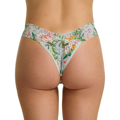 Hanky Panky Printed Signature Lace Original Rise Thong PR4811 Floriculture Green Back
