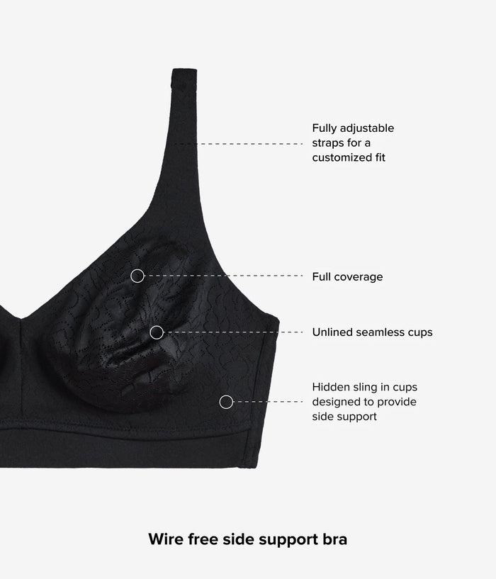 Inside Job™  Wire Free Bra: Black