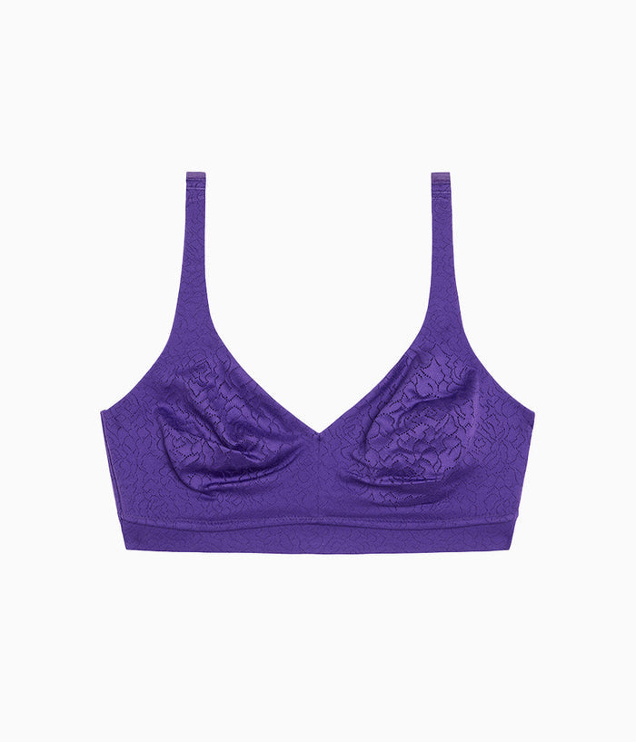 Inside Job™  Wire Free Bra: Purple Indigo