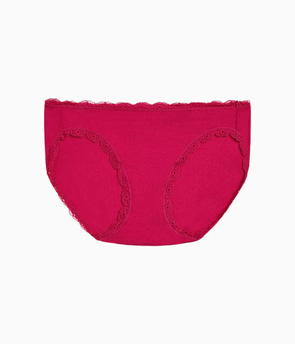 Inspired Eyelet Bikini: Cerise