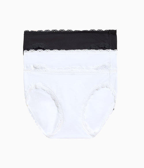 Inspired Eyelet Bikini Panty Pack: White/White/Night