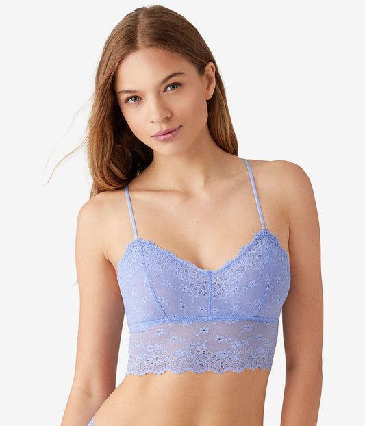 Inspired Eyelet Bralette: Pale Iris