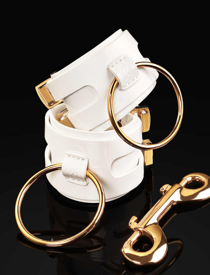 Jasmin White Wrist Cuffs