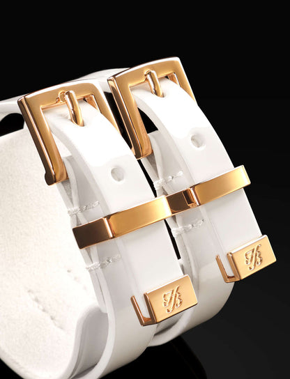 Jasmin White Wrist Cuffs