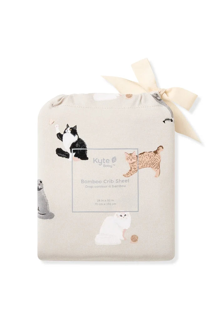 Kyte Baby Crib Sheet - Fluffy Cat