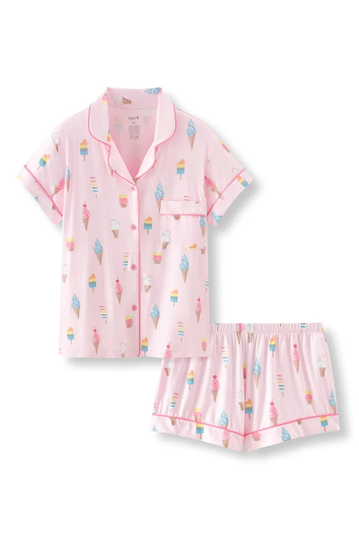 Kyte Baby Women's Short Sleeve Pajama Set - Sakura Ice Cream