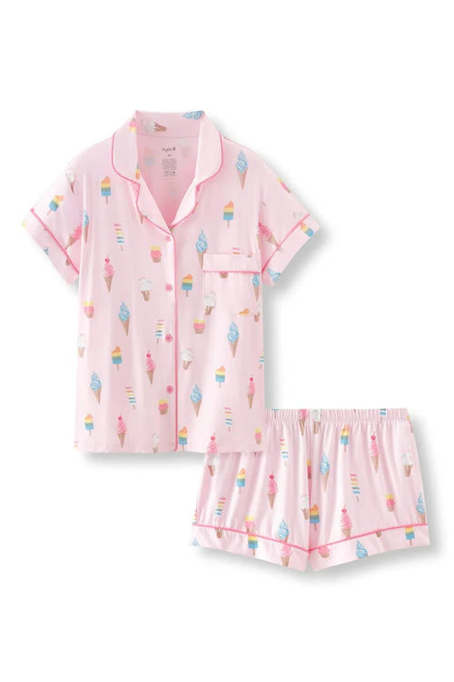 Kyte Baby Women's Short Sleeve Pajama Set - Sakura Ice Cream