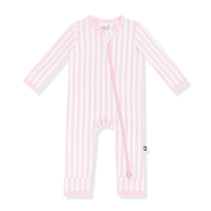 Kyte Baby Zippered Romper - Small Sakura Stripe
