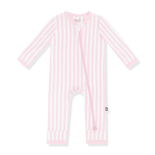 Kyte Baby Zippered Romper - Small Sakura Stripe