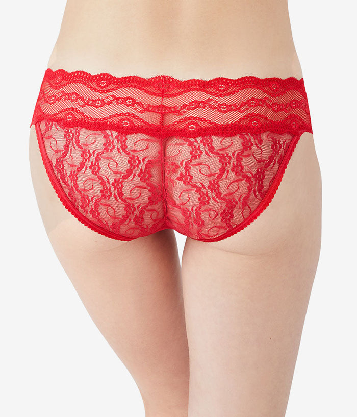 Lace Kiss Bikini Panty Pack: White/Crimson Red/Night