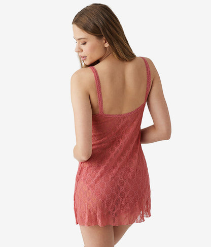 Lace Kiss Chemise: Slate Rose