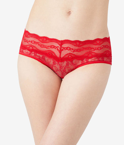 Lace Kiss Hipster: Crimson Red