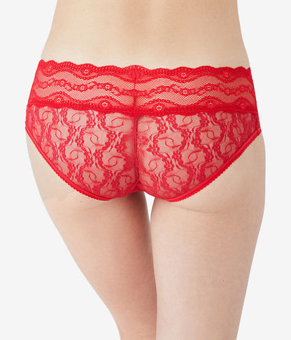 Lace Kiss Hipster: Crimson Red