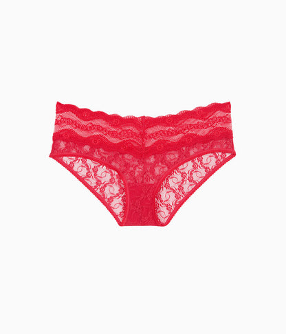 Lace Kiss Hipster: Crimson Red
