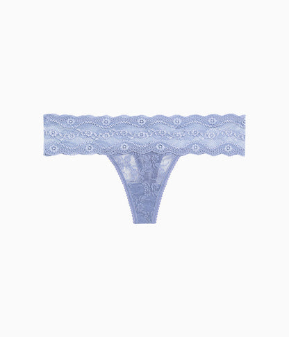Lace Kiss Thong: Country Blue