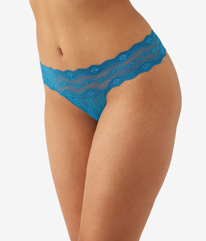 Lace Kiss Thong: Faience