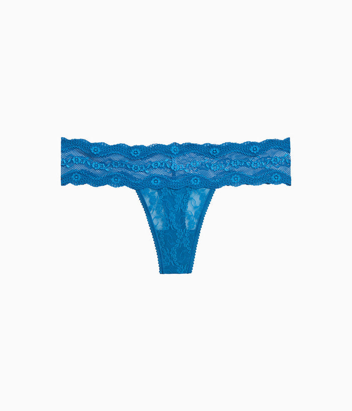 Lace Kiss Thong: Faience