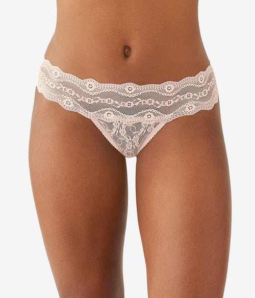 Lace Kiss Thong: Rose Smoke