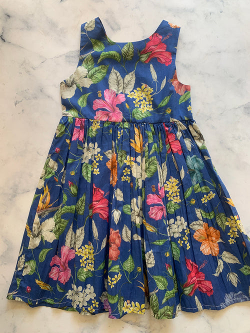Liberty Bright Blue flowers Dress - Love Sam