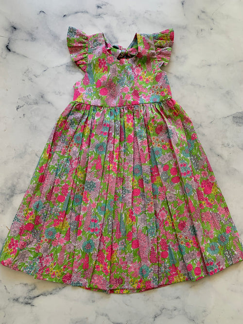 Liberty Bright Pink  Tie back dress - Love Sam