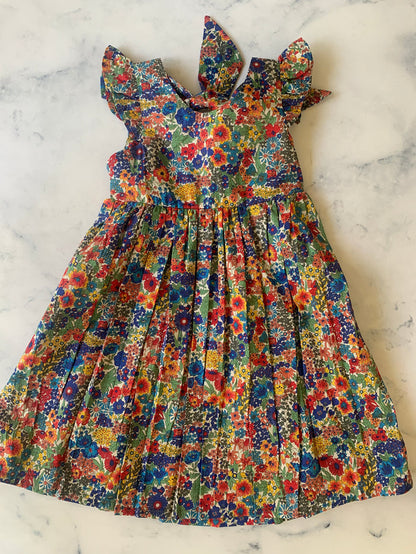 Liberty of London Margaret Annie Dress  Blue and yellows - Love Sam
