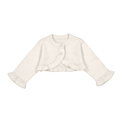 Mayoral Newborn Knit Cropped Cardigan - Natural