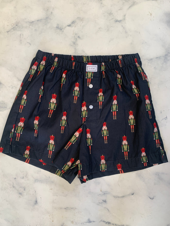 Mens Navy Nutcracker Christmas Boxers - Love Sam