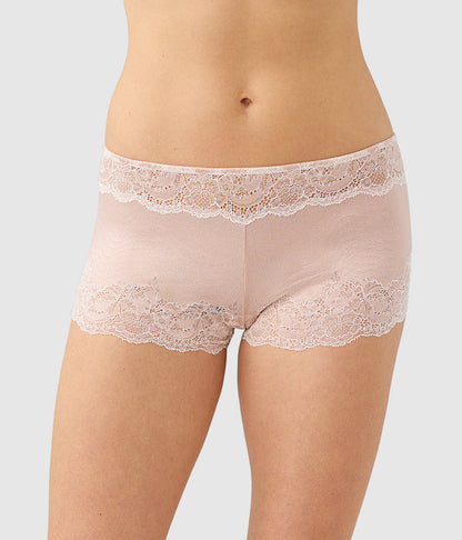 Modern Affair Boyshort: Rose Dust/Angel Wing