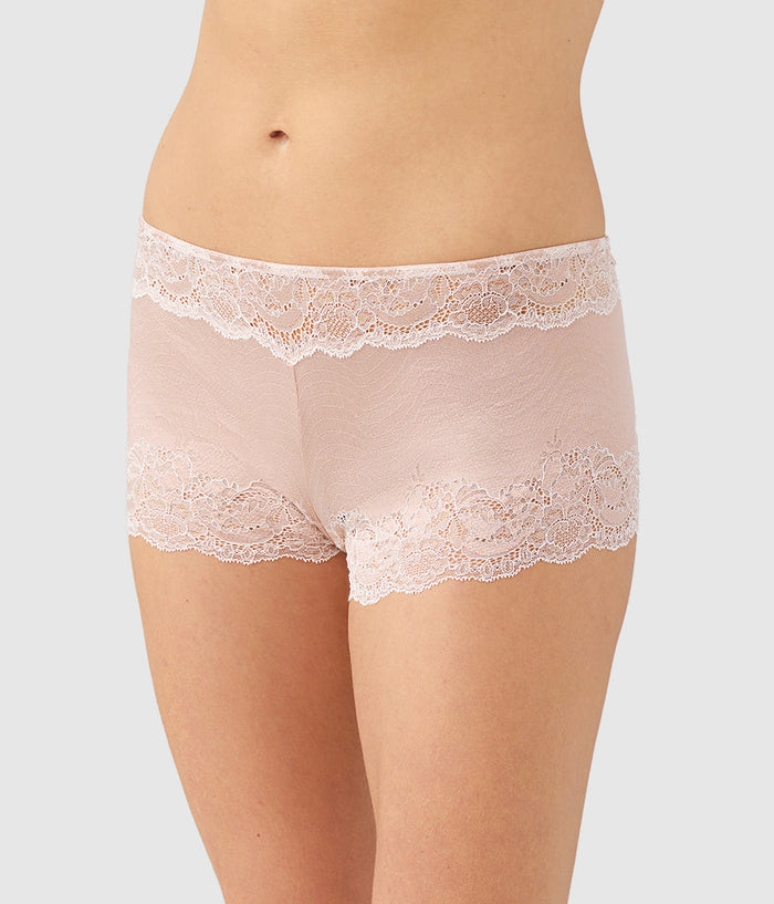 Modern Affair Boyshort: Rose Dust/Angel Wing