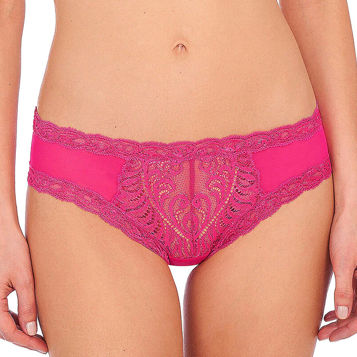 Natori Feathers Hipster Panty 753023 Electric Pink Front
