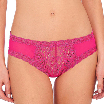 Natori Feathers Hipster Panty 753023 Electric Pink Front