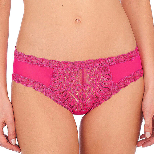 Natori Feathers Hipster Panty 753023 Electric Pink Front