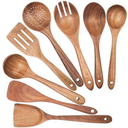 Natural Teak Cookware Set