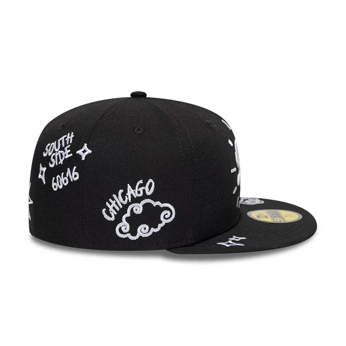 NEW ERA Chicago White Sox MLB Scribble Black 59FIFTY Fitted Cap
