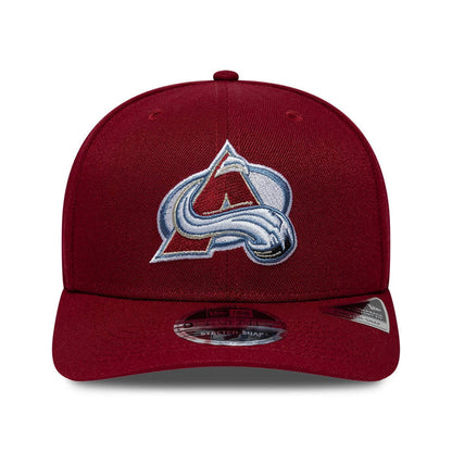 NEW ERA Colorado Avalanche NHL Team Dark Red 9SEVENTY Adjustable Stretch Snap Cap