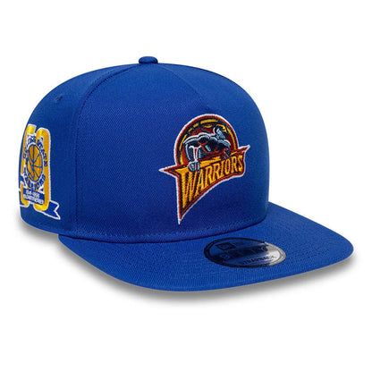 New Era Golden State Warriors NBA Hardwood Classic Blue 9FIFTY A-Frame Snapback Adjustable Cap