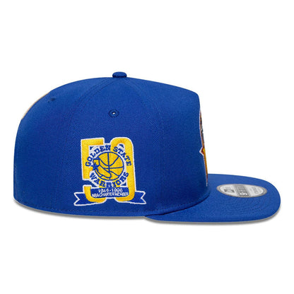 New Era Golden State Warriors NBA Hardwood Classic Blue 9FIFTY A-Frame Snapback Adjustable Cap