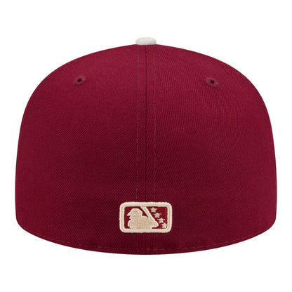 New Era Hub City Spartanburgers Dark Red Minor League Theme Nights 59FIFTY Fitted Hat
