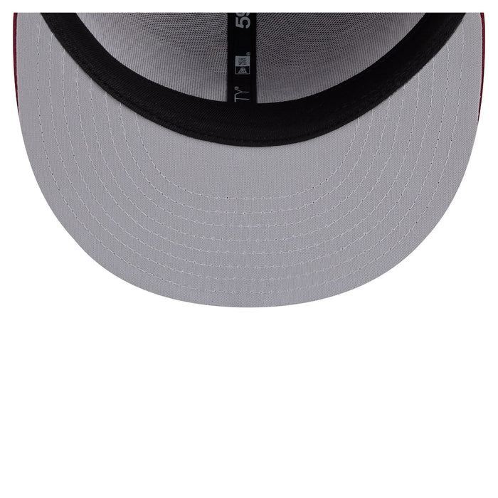 New Era Hub City Spartanburgers Dark Red Minor League Theme Nights 59FIFTY Fitted Hat