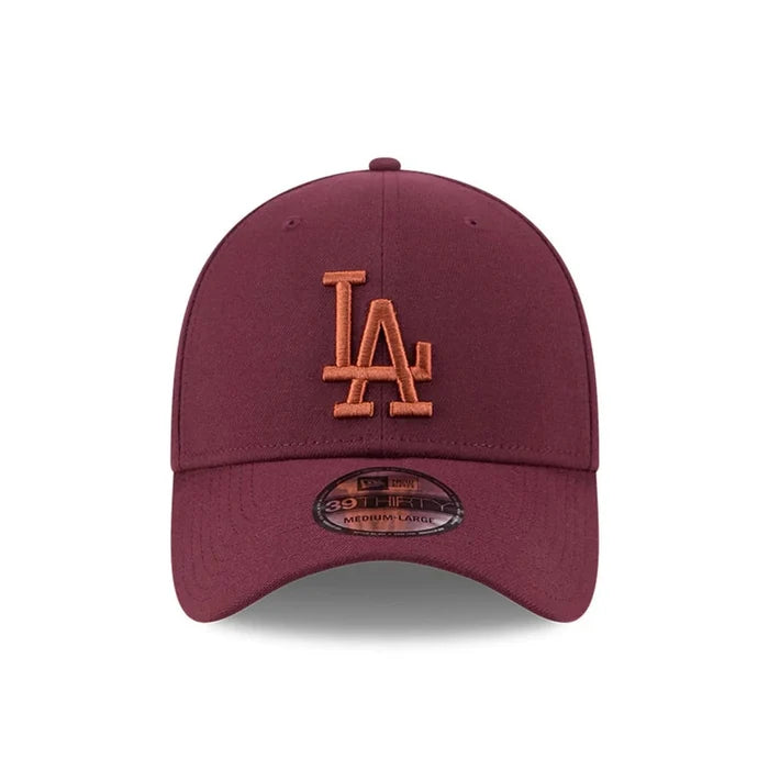 NEW ERA LA Dodgers MLB Frosted Rust Dark Red 39THIRTY Stretch Fit Cap