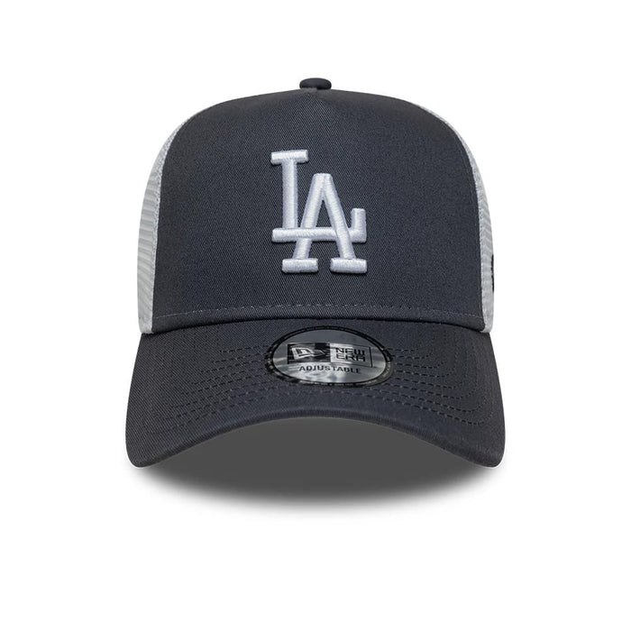 NEW ERA LA Dodgers MLB League Essential Grey 9FORTY A-Frame Trucker Adjustable Cap