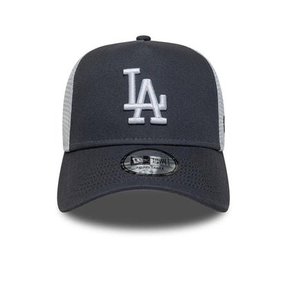 NEW ERA LA Dodgers MLB League Essential Grey 9FORTY A-Frame Trucker Adjustable Cap
