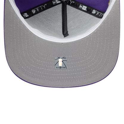 New Era LA Lakers NBA Hardwood Classic Purple 9FIFTY A-Frame Snapback Adjustable Cap