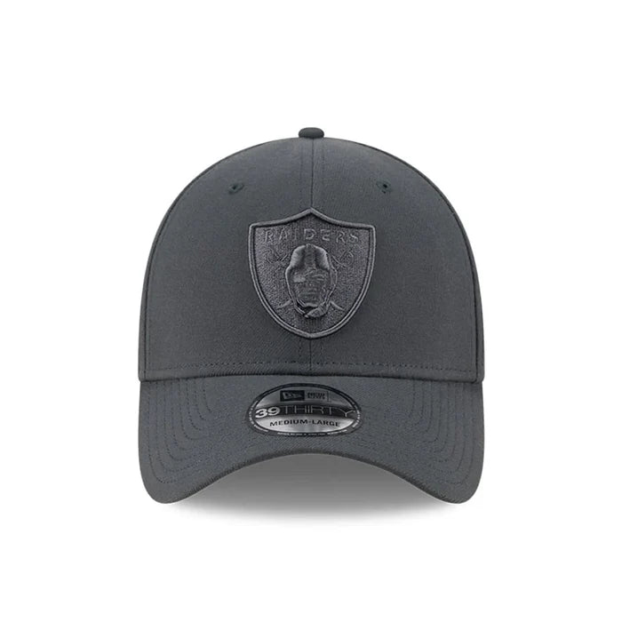 NEW ERA Las Vegas Raiders NFL Steel Charcoal 39THIRTY Stretch Fit Cap