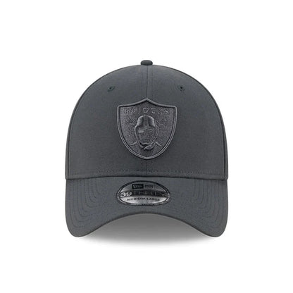 NEW ERA Las Vegas Raiders NFL Steel Charcoal 39THIRTY Stretch Fit Cap